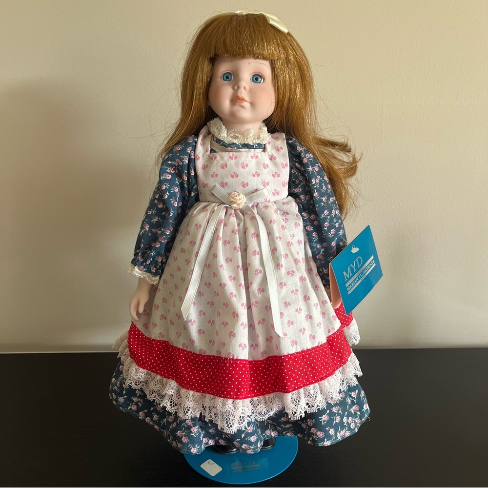MYD Marian Yu Designs Porcelain Doll 16 Inch Vintage 1989